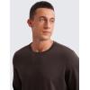 imageCRZ YOGA Soft Stretchy Long Sleeve Shirts for Men Breathable Casual Workout Crewneck TShirts Basic TopsHot Fudge Brown