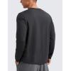 imageCRZ YOGA Soft Stretchy Long Sleeve Shirts for Men Breathable Casual Workout Crewneck TShirts Basic TopsInk Gray