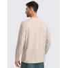 imageCRZ YOGA Soft Stretchy Long Sleeve Shirts for Men Breathable Casual Workout Crewneck TShirts Basic TopsMojave Tan
