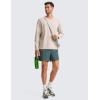 imageCRZ YOGA Soft Stretchy Long Sleeve Shirts for Men Breathable Casual Workout Crewneck TShirts Basic TopsMojave Tan