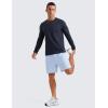 imageCRZ YOGA Soft Stretchy Long Sleeve Shirts for Men Breathable Casual Workout Crewneck TShirts Basic TopsNavy