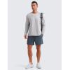 imageCRZ YOGA Soft Stretchy Long Sleeve Shirts for Men Breathable Casual Workout Crewneck TShirts Basic TopsPlatinum Grey