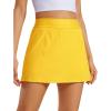 imageCRZ YOGA A Line Golf Skirts for Women High Waisted Casual Tennis Pickleball Athletic Skorts with Shorts PocketsHigh Visibility Yellow