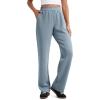imageCRZ YOGA SoftAura Wide Leg Sweatpants Women 31quot Modal High Waisted Lounge Travel Casual Sweat Pants with Pockets DrawstringBelgian Blue