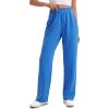 imageCRZ YOGA SoftAura Wide Leg Sweatpants Women 31quot Modal High Waisted Lounge Travel Casual Sweat Pants with Pockets DrawstringSparkle Blue