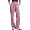 imageCRZ YOGA SoftAura Wide Leg Sweatpants Women 31quot Modal High Waisted Lounge Travel Casual Sweat Pants with Pockets DrawstringVelvet Dust