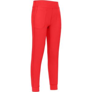 imageCRZ YOGA Butterlift Girls Joggers with Pockets  Athletic Active Casual Lounge Running Pants for Kids Teen SoftDeep Red