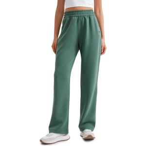 imageCRZ YOGA SoftAura Wide Leg Sweatpants Women 31quot Modal High Waisted Lounge Travel Casual Sweat Pants with Pockets DrawstringDark Forest Green