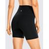 imageCRZ YOGA Womens Brushed Naked Feeling Biker Shorts 6  High Waist Matte Workout Gym Running Spandex ShortsBlack