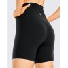 imageCRZ YOGA Womens Brushed Naked Feeling Biker Shorts 6  High Waist Matte Workout Gym Running Spandex ShortsBlack