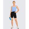 imageCRZ YOGA Womens Brushed Naked Feeling Biker Shorts 6  High Waist Matte Workout Gym Running Spandex ShortsBlack