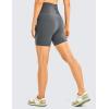 imageCRZ YOGA Womens Brushed Naked Feeling Biker Shorts 6  High Waist Matte Workout Gym Running Spandex ShortsDark Carbon