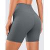 imageCRZ YOGA Womens Brushed Naked Feeling Biker Shorts 6  High Waist Matte Workout Gym Running Spandex ShortsDark Carbon