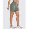 imageCRZ YOGA Womens Brushed Naked Feeling Biker Shorts 6  High Waist Matte Workout Gym Running Spandex ShortsGrey Sage