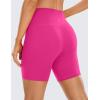 imageCRZ YOGA Womens Brushed Naked Feeling Biker Shorts 6  High Waist Matte Workout Gym Running Spandex ShortsHibiscus Purple