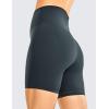 imageCRZ YOGA Womens Brushed Naked Feeling Biker Shorts 6  High Waist Matte Workout Gym Running Spandex ShortsMelanite