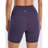 imageCRZ YOGA Womens Brushed Naked Feeling Biker Shorts 6  High Waist Matte Workout Gym Running Spandex ShortsMoon Violet