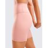 imageCRZ YOGA Womens Brushed Naked Feeling Biker Shorts 6  High Waist Matte Workout Gym Running Spandex ShortsPink Puff