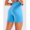 imageCRZ YOGA Womens Brushed Naked Feeling Biker Shorts 6  High Waist Matte Workout Gym Running Spandex ShortsSerenity Blue