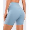 imageCRZ YOGA Womens Brushed Naked Feeling Biker Shorts 6  High Waist Matte Workout Gym Running Spandex ShortsThe Breeze Blue