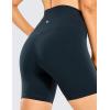 imageCRZ YOGA Womens Brushed Naked Feeling Biker Shorts 6  High Waist Matte Workout Gym Running Spandex ShortsTrue Navy