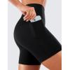 imageCRZ YOGA Womens Naked Feeling Biker Shorts  6 High Waisted Yoga Gym Spandex Shorts Side PocketsBlack