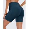 imageCRZ YOGA Womens Naked Feeling Biker Shorts  6 High Waisted Yoga Gym Spandex Shorts Side PocketsFrench Navy