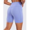 imageCRZ YOGA Womens Naked Feeling Biker Shorts  6 High Waisted Yoga Gym Spandex Shorts Side PocketsPeriwinkle Purple