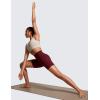 imageCRZ YOGA Womens Naked Feeling Biker Shorts  6 High Waisted Yoga Gym Spandex Shorts Side PocketsRed Merlot