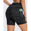imageCRZ YOGA Womens Naked Feeling Biker Shorts  6 High Waisted Yoga Gym Spandex Shorts Side PocketsTie Dye Smoke Ink