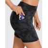 imageCRZ YOGA Womens Naked Feeling Biker Shorts  6 High Waisted Yoga Gym Spandex Shorts Side PocketsTie Dye Smoke Ink