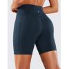 imageCRZ YOGA Womens Naked Feeling Biker Shorts  6 High Waisted Yoga Gym Spandex Shorts Side PocketsTrue Navy