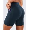 imageCRZ YOGA Womens Naked Feeling Biker Shorts  6 High Waisted Yoga Gym Spandex Shorts Side PocketsTrue Navy