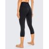 imageCRZ YOGA Womens Naked Feeling Workout Capris Leggings 19quot  Gym Compression Tummy Control Yoga Capri PantsBlack