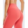 imageCRZ YOGA Womens Naked Feeling Workout Capris Leggings 19quot  Gym Compression Tummy Control Yoga Capri PantsBrick Rose
