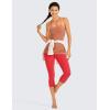 imageCRZ YOGA Womens Naked Feeling Workout Capris Leggings 19quot  Gym Compression Tummy Control Yoga Capri PantsCrimson
