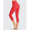 imageCRZ YOGA Womens Naked Feeling Workout Capris Leggings 19quot  Gym Compression Tummy Control Yoga Capri PantsCrimson