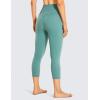imageCRZ YOGA Womens Naked Feeling Workout Capris Leggings 19quot  Gym Compression Tummy Control Yoga Capri PantsGrey Feather Green