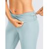 imageCRZ YOGA Womens Naked Feeling Workout Capris Leggings 19quot  Gym Compression Tummy Control Yoga Capri PantsLight Grayish Blue