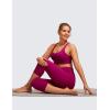 imageCRZ YOGA Womens Naked Feeling Workout Capris Leggings 19quot  Gym Compression Tummy Control Yoga Capri PantsMagenta Purple