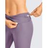 imageCRZ YOGA Womens Naked Feeling Workout Capris Leggings 19quot  Gym Compression Tummy Control Yoga Capri PantsMatt Purple
