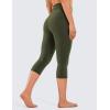imageCRZ YOGA Womens Naked Feeling Workout Capris Leggings 19quot  Gym Compression Tummy Control Yoga Capri PantsOlive Green