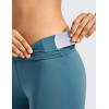 imageCRZ YOGA Womens Naked Feeling Workout Capris Leggings 19quot  Gym Compression Tummy Control Yoga Capri PantsPetrol Blue