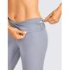 imageCRZ YOGA Womens Naked Feeling Workout Capris Leggings 19quot  Gym Compression Tummy Control Yoga Capri PantsSleet