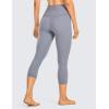 imageCRZ YOGA Womens Naked Feeling Workout Capris Leggings 19quot  Gym Compression Tummy Control Yoga Capri PantsSleet
