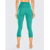imageCRZ YOGA Womens Naked Feeling Workout Capris Leggings 19quot  Gym Compression Tummy Control Yoga Capri PantsTeal Shadow