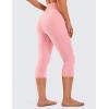 imageCRZ YOGA Womens Naked Feeling Workout Capris Leggings 19quot  Gym Compression Tummy Control Yoga Capri PantsThe Heartbeat Powder