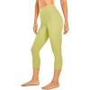 imageCRZ YOGA Womens Naked Feeling Workout Capris Leggings 19quot  Gym Compression Tummy Control Yoga Capri PantsLemon Vibe