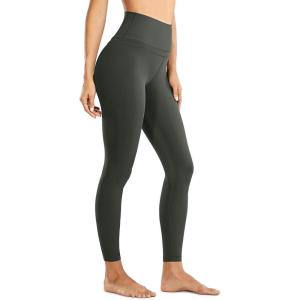 imageCRZ YOGA Womens Naked Feeling I Workout Leggings 28 Inches  High Waisted FullLength Yoga PantsGrey Olive