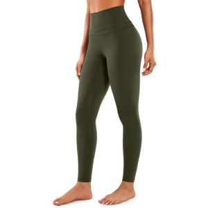 imageCRZ YOGA Womens Naked Feeling I Workout Leggings 28 Inches  High Waisted FullLength Yoga PantsOlive Green